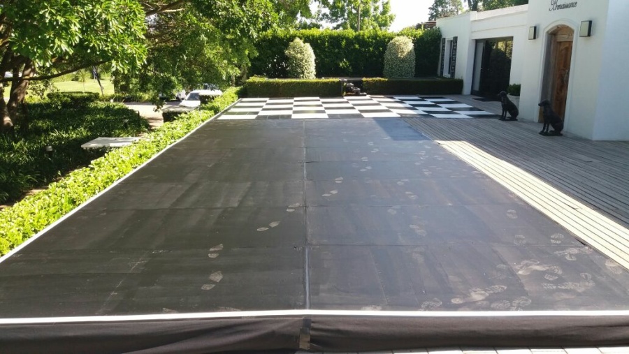 Raised deck and dance floor